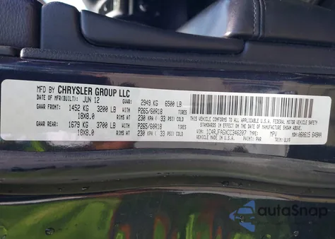 2012 Jeep Grand Cherokee Laredo z USA, uszkodzony, nr VIN 1C4RJFAGXCC346207